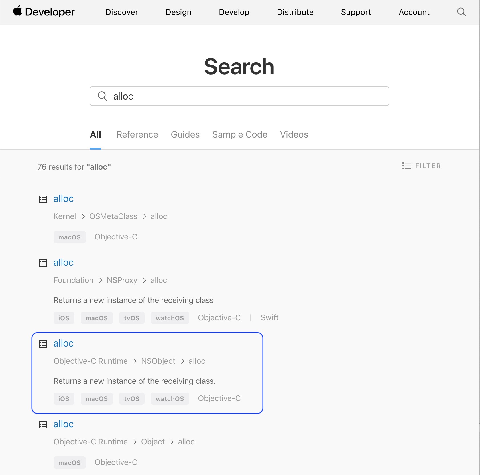 Devdocs Search Alloc